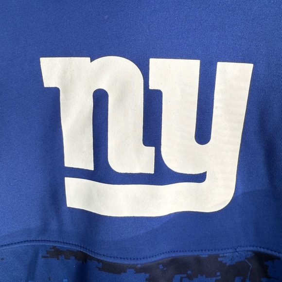 NWT NFL New York Giants Youth Blue Hoodie Sweatshirt Size Medium 10/12 - Picture 3 of 7